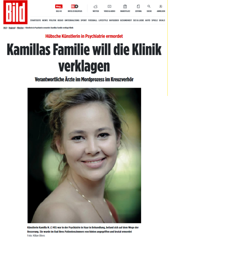 Bild Artikel Mordfall Kamilla N. mit Bild des Opfers