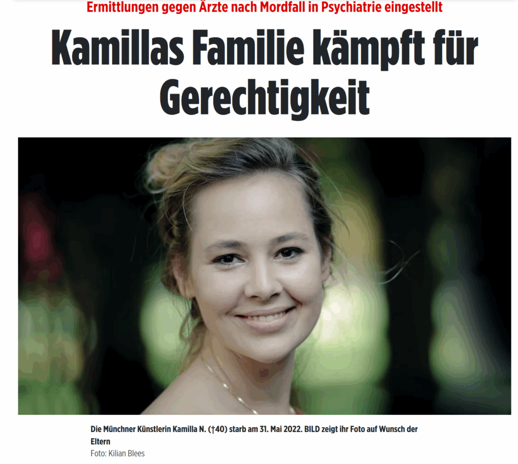 Porträt im Zeitungsartikel Kamilla N.